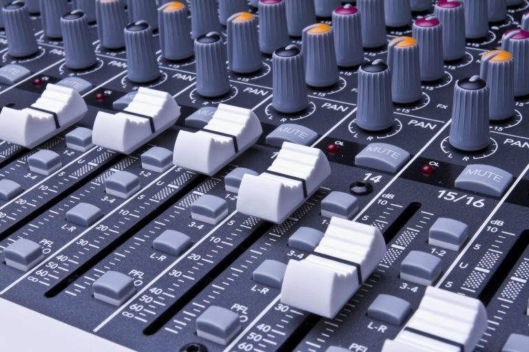 Arena Recording studio mixing console.